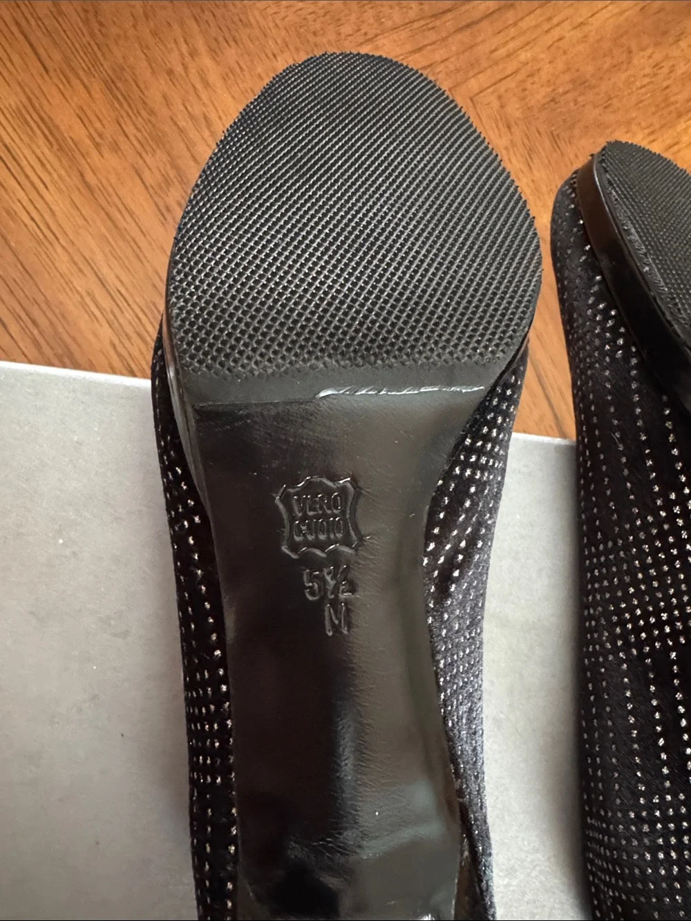 Vaneli Black Crystal-Studded Velvet Pumps